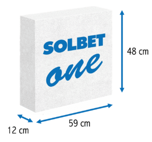 solbet one wymiary Bloczek do murowania ścian działowych Solbet One